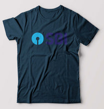 Load image into Gallery viewer, State Bank of India(SBI) T-Shirt for Men-S(38 Inches)-Petrol Blue-Ektarfa.online
