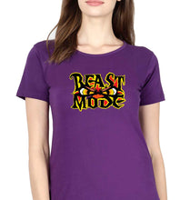 Load image into Gallery viewer, Gym Beast T-Shirt for Women-XS(32 Inches)-Purple-Ektarfa.online

