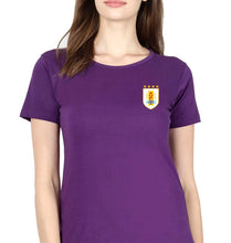 Load image into Gallery viewer, Uruguay Football T-Shirt for Women-XS(32 Inches)-Purple-Ektarfa.online
