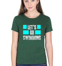 Load image into Gallery viewer, Swimming T-Shirt for Women-Dark Green-Ektarfa.online
