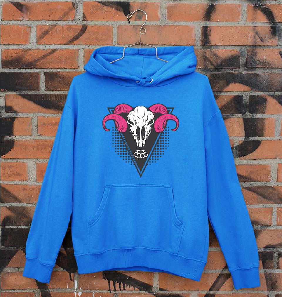 Ram Skull Unisex Hoodie for Men/Women-Royal Blue-Ektarfa.online