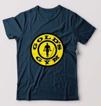 Load image into Gallery viewer, Gold&#39;s Gym T-Shirt for Men-S(38 Inches)-Petrol Blue-Ektarfa.online
