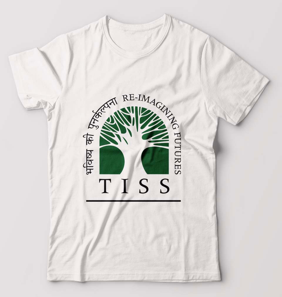 Tata Institute of Social Sciences (TISS) T-Shirt for Men-White-Ektarfa.online