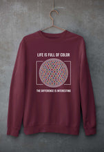Load image into Gallery viewer, Life Unisex Sweatshirt for Men/Women-S(40 Inches)-Maroon-Ektarfa.online
