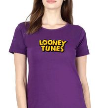 Load image into Gallery viewer, Looney Tunes T-Shirt for Women-XS(32 Inches)-Purple-Ektarfa.online
