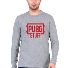 Load image into Gallery viewer, PUBG Stuff Full Sleeves T-Shirt for Men-Grey Melange-Ektarfa.online
