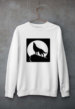 Load image into Gallery viewer, Wolf Unisex Sweatshirt for Men/Women-S(40 Inches)-White-Ektarfa.online
