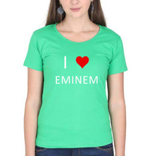 Load image into Gallery viewer, Eminem T-Shirt for Women-XS(32 Inches)-flag green-Ektarfa.online
