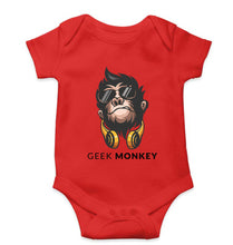 Load image into Gallery viewer, Geek Monkey Kids Romper For Baby Boy/Girl-0-5 Months(18 Inches)-Red-Ektarfa.online
