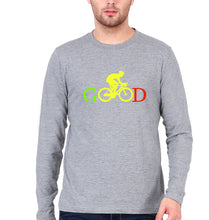 Load image into Gallery viewer, Cycling Good Full Sleeves T-Shirt for Men-Grey Melange-Ektarfa.online
