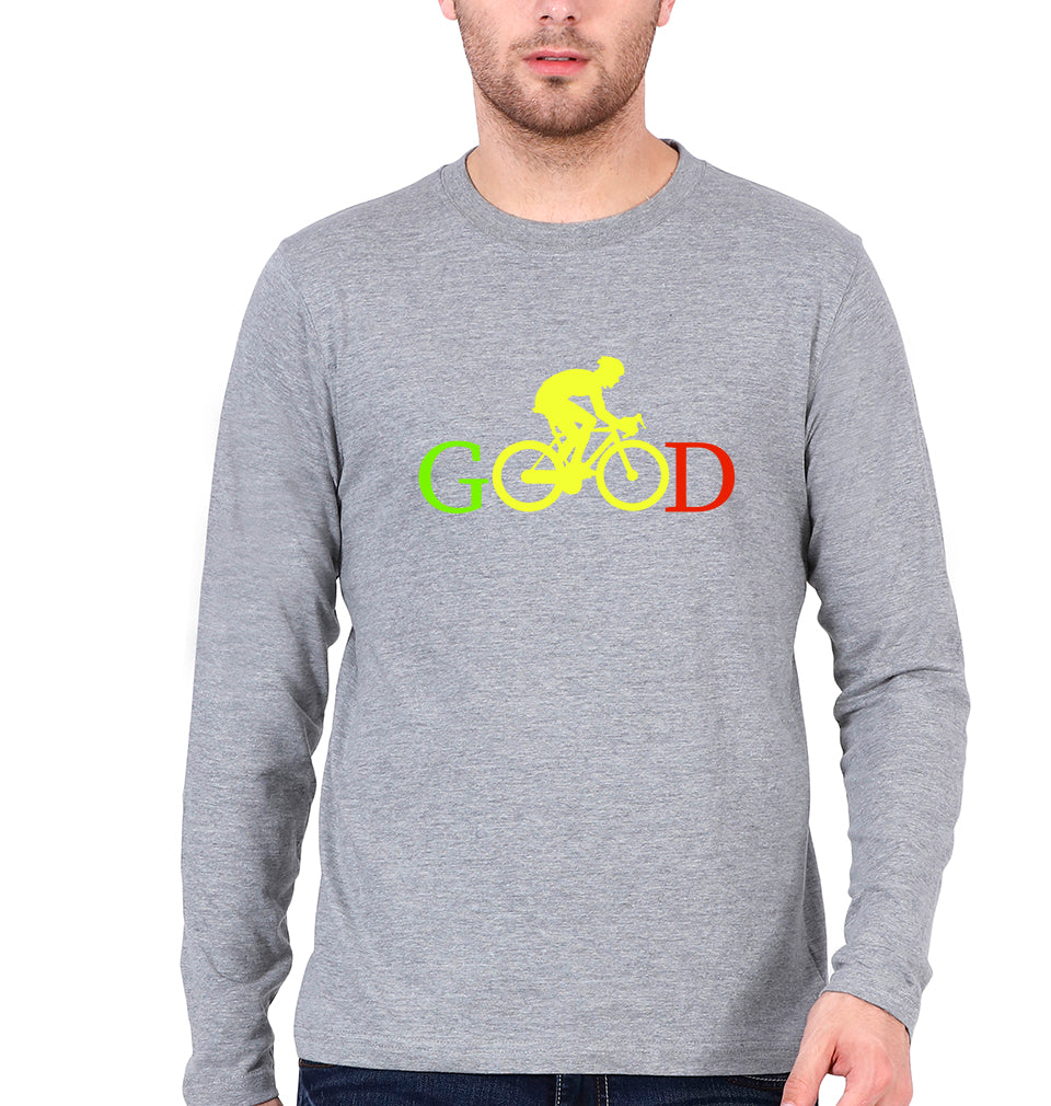Cycling Good Full Sleeves T-Shirt for Men-Grey Melange-Ektarfa.online