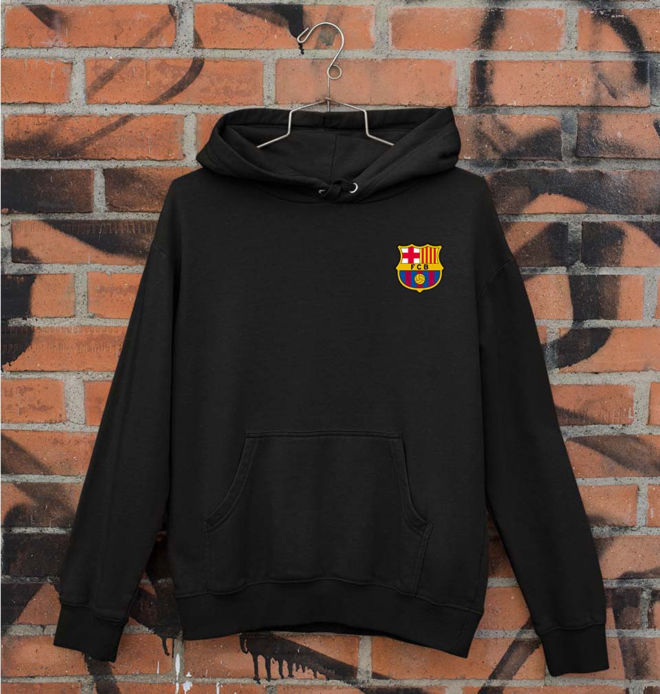 Barcelona Logo Unisex Hoodie for Men/Women-S(40 Inches)-Black-Ektarfa.online