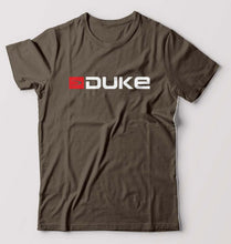 Load image into Gallery viewer, Duke T-Shirt for Men-S(38 Inches)-Olive Green-Ektarfa.online
