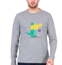 Load image into Gallery viewer, Crocodile Full Sleeves T-Shirt for Men-Grey-Ektarfa.online
