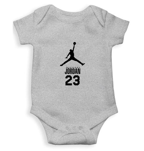 Michael Jordan Kids Romper For Baby Boy/Girl-0-5 Months(18 Inches)-Grey-Ektarfa.online