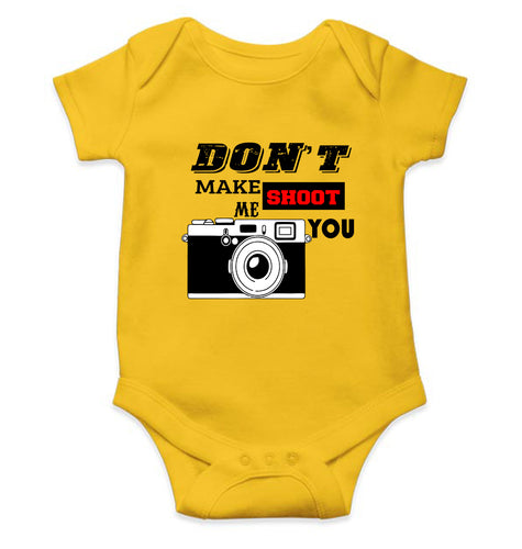 don't make me shoot u Kids Romper For Baby Boy/Girl-0-5 Months(18 Inches)-Yellow-Ektarfa.online