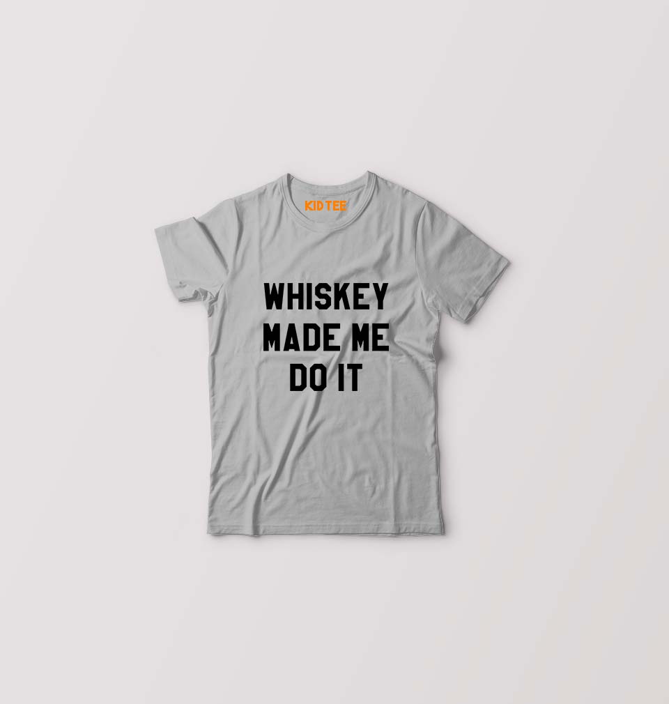 Whiskey Kids T-Shirt for Boy/Girl-Grey-Ektarfa.online