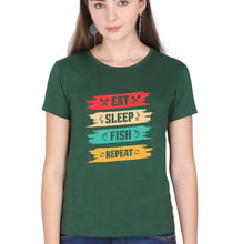 Load image into Gallery viewer, Fishing T-Shirt for Women-Dark Green-Ektarfa.online
