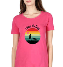 Load image into Gallery viewer, Love Dog T-Shirt for Women-Pink-Ektarfa.online
