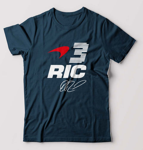 Daniel Ricciardo T-Shirt for Men-S(38 Inches)-Petrol Blue-Ektarfa.online