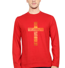 Load image into Gallery viewer, Christian Full Sleeves T-Shirt for Men-S(38 Inches)-Red-Ektarfa.online
