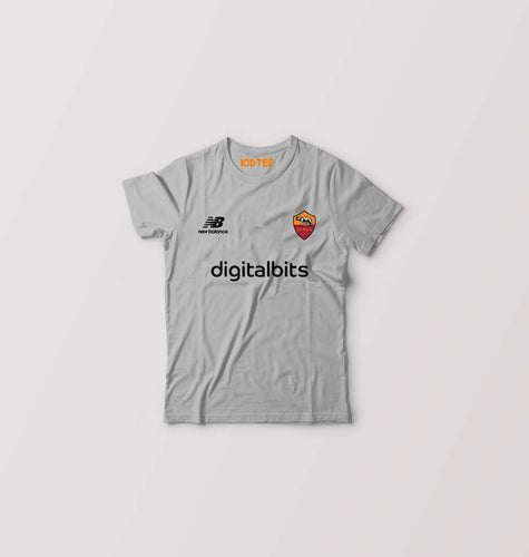A.S. Roma 2021-22 Kids T-Shirt for Boy/Girl-Grey-Ektarfa.online