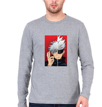 Load image into Gallery viewer, Sukuna Anime Full Sleeves T-Shirt for Men-S(38 Inches)-Grey Melange-Ektarfa.online
