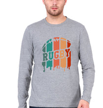 Load image into Gallery viewer, Rugby Dad Full Sleeves T-Shirt for Men-Grey Melange-Ektarfa.online
