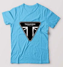 Load image into Gallery viewer, Triumph T-Shirt for Men-S(38 Inches)-Light Blue-Ektarfa.online
