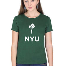 Load image into Gallery viewer, New York University T-Shirt for Women-Dark Green-Ektarfa.online
