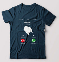 Load image into Gallery viewer, Manali Calling T-Shirt for Men-Petrol Blue-Ektarfa.online
