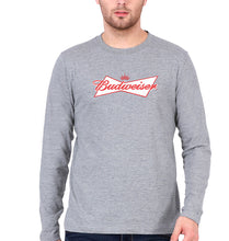 Load image into Gallery viewer, Budweiser Full Sleeves T-Shirt for Men-Grey Melange-Ektarfa.online
