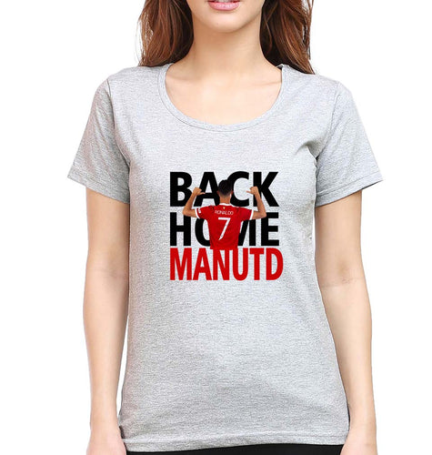 Cristiano Ronaldo CR7 T-Shirt for Women-Grey Melange-Ektarfa.online