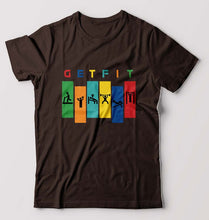 Load image into Gallery viewer, Gym T-Shirt for Men-Coffee Brown-Ektarfa.online
