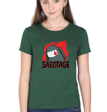 Load image into Gallery viewer, Among Us T-Shirt for Women-XS(32 Inches)-Dark Green-Ektarfa.online
