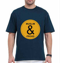 Load image into Gallery viewer, Muslim Oversized T-Shirt for Men-Petrol Blue-Ektarfa.online
