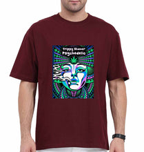 Load image into Gallery viewer, Trippy Stoner Psychedelic Oversized T-Shirt for Men-Maroon-Ektarfa.online
