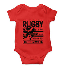 Load image into Gallery viewer, Rugby Kids Romper For Baby Boy/Girl-0-5 Months(18 Inches)-Red-Ektarfa.online
