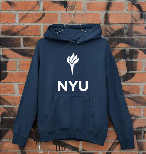 New York University Unisex Hoodie for Men/Women-Navy Blue-Ektarfa.online