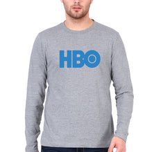 Load image into Gallery viewer, HBO Full Sleeves T-Shirt for Men-S(38 Inches)-Grey Melange-Ektarfa.online
