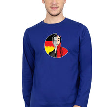 Load image into Gallery viewer, Money Heist Berlin Full Sleeves T-Shirt for Men-S(38 Inches)-Royal blue-Ektarfa.online
