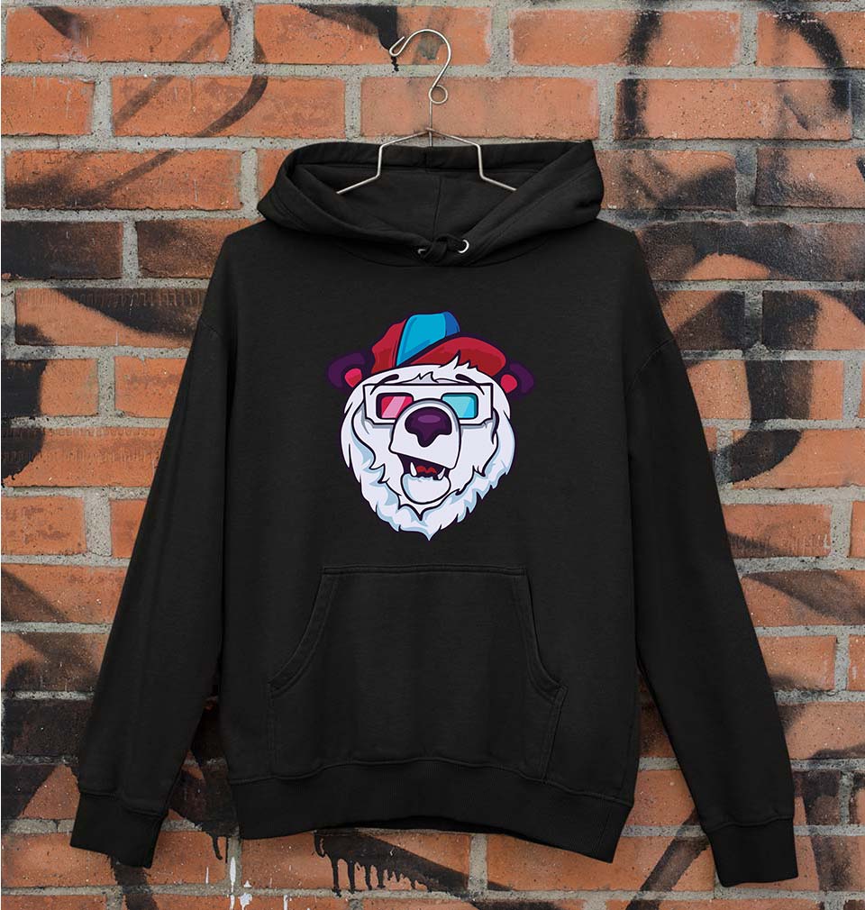 Bear Unisex Hoodie for Men/Women-Black-Ektarfa.online