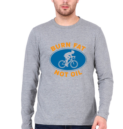 Cycling Full Sleeves T-Shirt for Men-Grey Malenge-Ektarfa.online