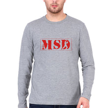 Load image into Gallery viewer, MS Dhoni (MSD) Full Sleeves T-Shirt for Men-Grey Melange-Ektarfa.online

