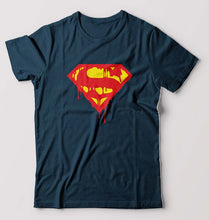 Load image into Gallery viewer, Superman T-Shirt for Men-S(38 Inches)-Petrol blue-Ektarfa.online
