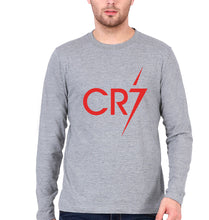 Load image into Gallery viewer, Cristiano Ronaldo CR7 Full Sleeves T-Shirt for Men-Grey Melange-Ektarfa.online
