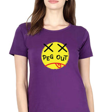Load image into Gallery viewer, Peg Out T-Shirt for Women-Purple-Ektarfa.online
