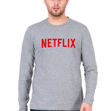 Load image into Gallery viewer, Netflix Full Sleeves T-Shirt for Men-Grey-Ektarfa.online
