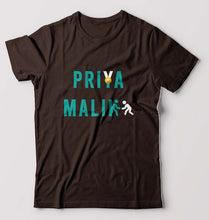 Load image into Gallery viewer, Priya Malik T-Shirt for Men-S(38 Inches)-Coffee Brown-Ektarfa.online
