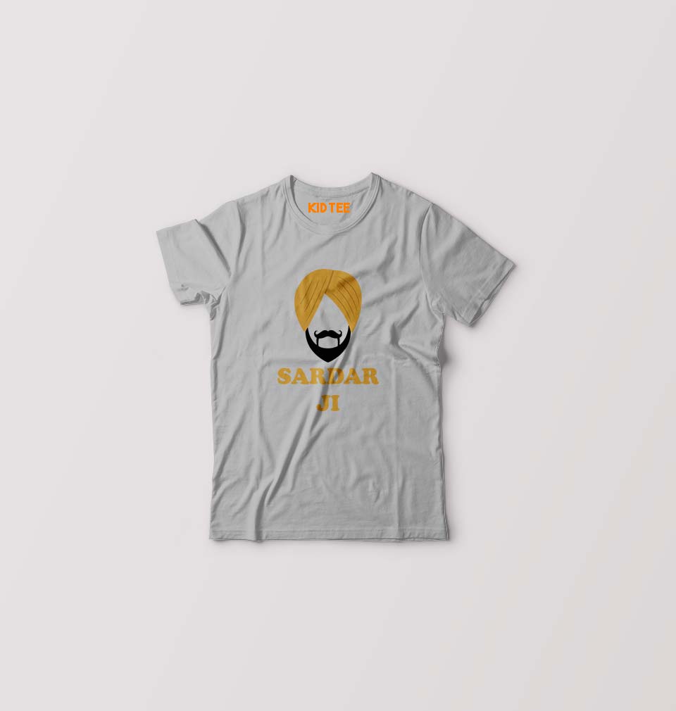Sardar JI Kids T-Shirt for Boy/Girl-Grey-Ektarfa.online